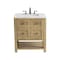 James Martin Vanities Breckenridge 30in Single Vanity, Light Natural Oak w/ 3 CM Eternal Jasmine Pearl Top 330-V30-LNO-3EJP - alternate 1